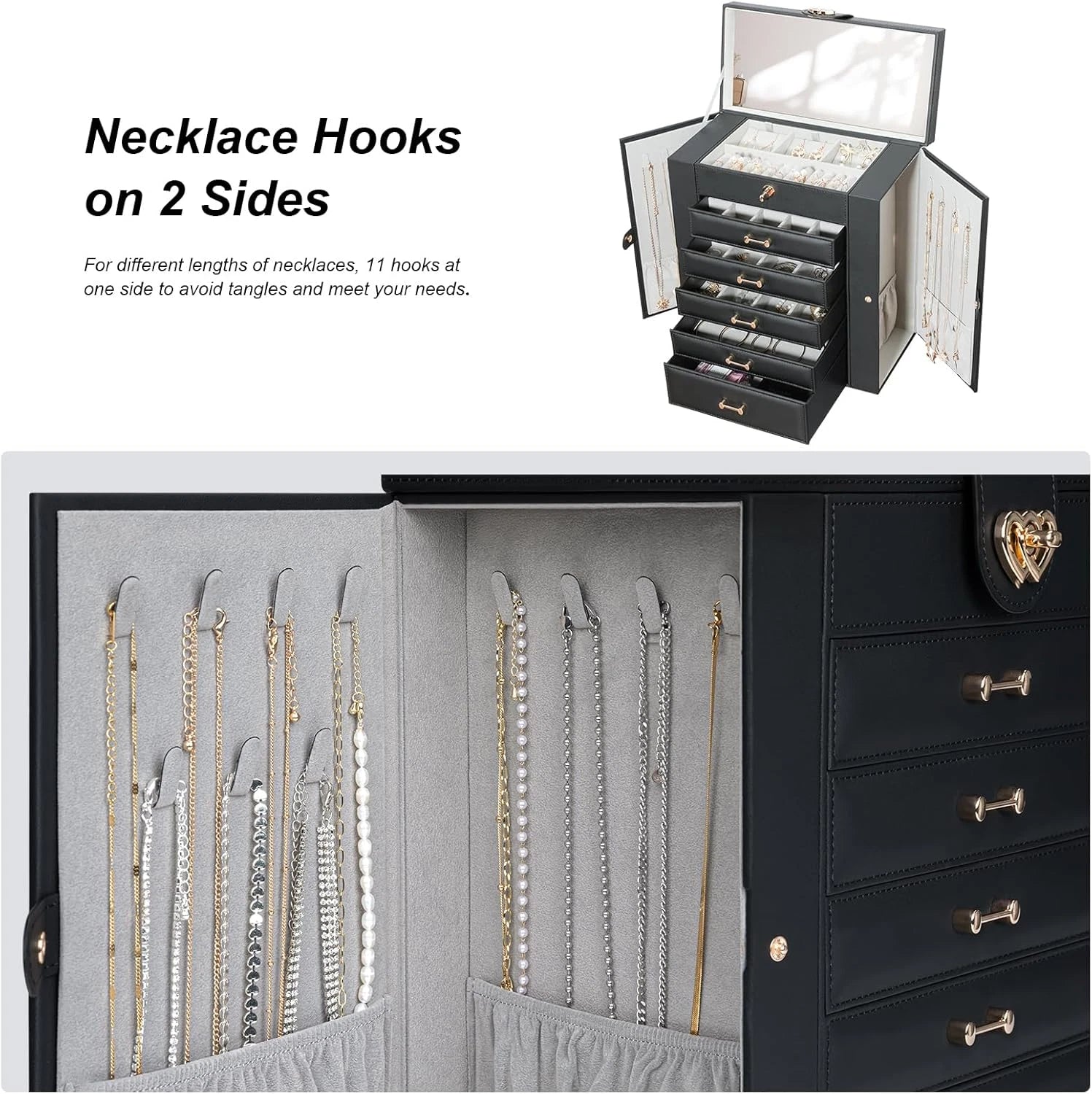Large Jewelry Organizers and Storage, Large Jewelry Box for Women Large Jewelry | eBay