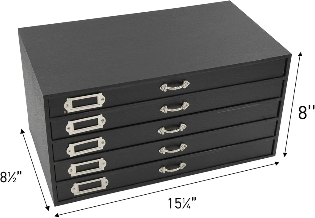 Jewelry Storage Organizer (Jewelry Box), Black Faux Leather 5-Drawer Jewelry Cas | eBay