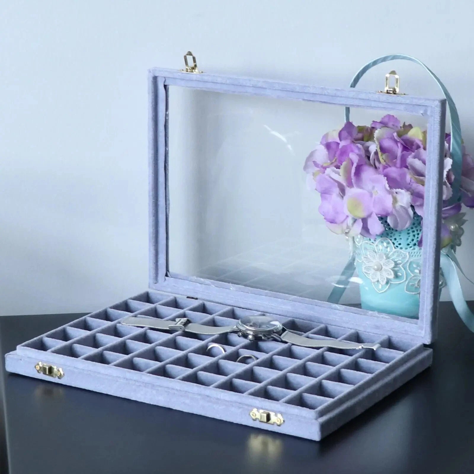 Jewelry Display Box Necklace Rings Gemstone Beads Organizer Storage Case | eBay