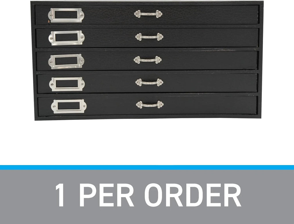 Jewelry Storage Organizer (Jewelry Box), Black Faux Leather 5-Drawer Jewelry Cas | eBay
