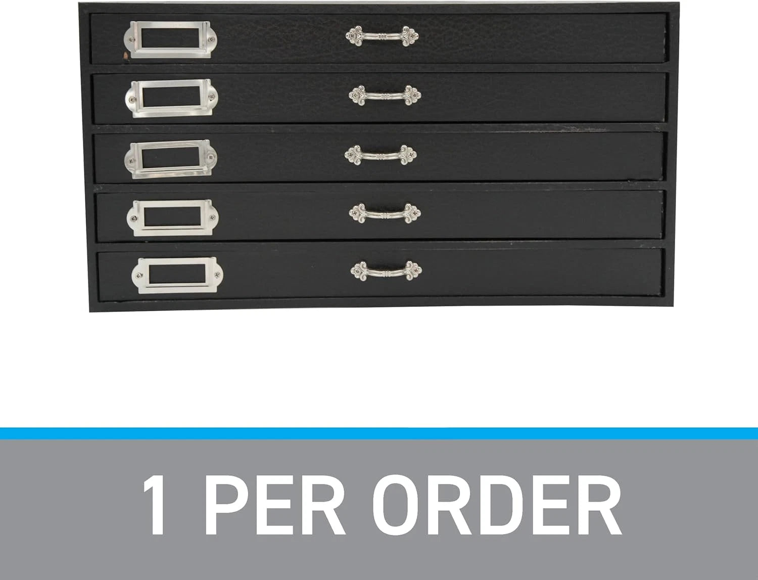 Jewelry Storage Organizer (Jewelry Box), Black Faux Leather 5-Drawer Jewelry Cas | eBay