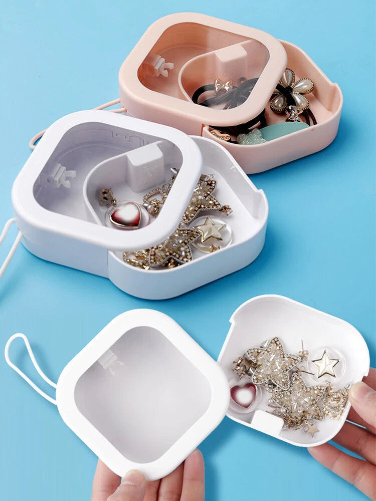 Jewelry Storage Box Dustproof Rectangle Case Earing Jewelry Makeup Box Travel | eBay