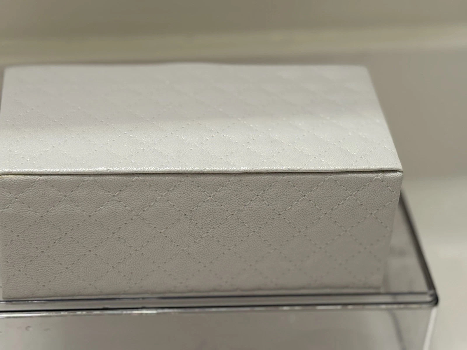 Pandora Quilted Grey Leather Jewelry Box Organizer NEW | eBay