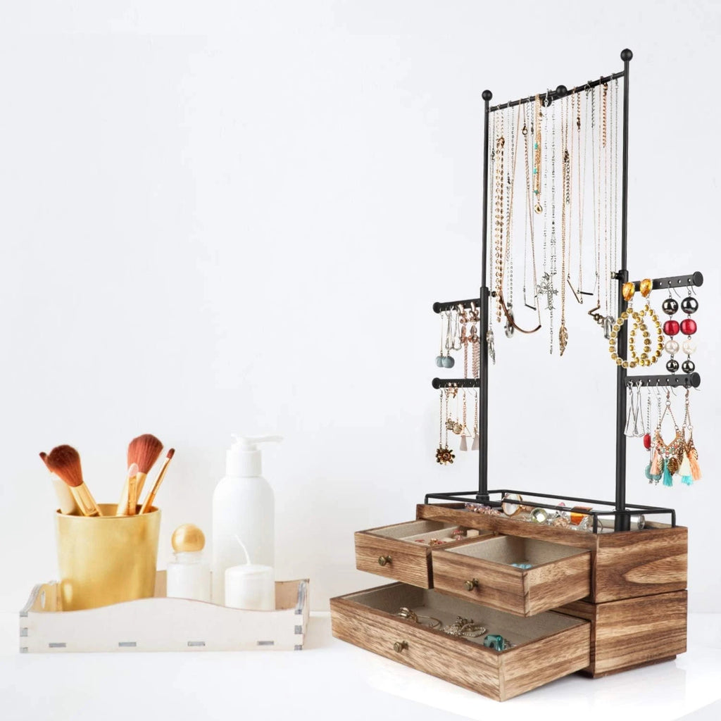 Jewelry Drawer Storage Box with 6 Tier Jewelry Tree Stand, Jewelry Display | eBay