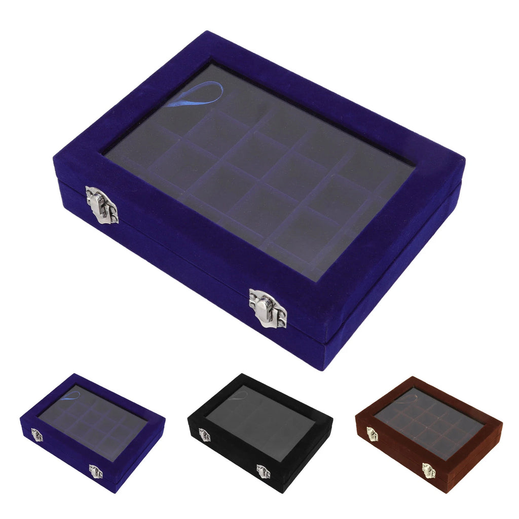 Velvet Jewelry Tray Earrings Ring Storage Box Display Box jewelry organizer box | eBay