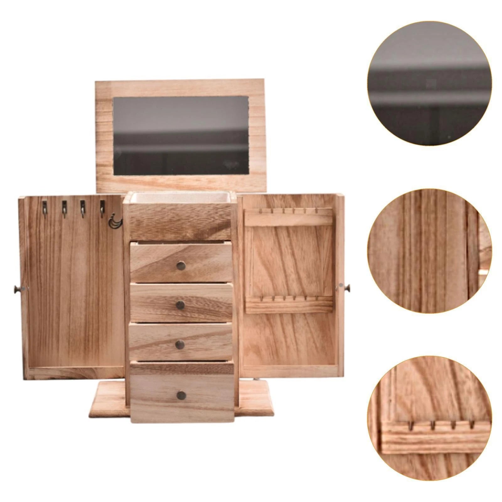 Jewelry Storage Box Wooden Jewelry Box Container Jewelry Case Jewelry Organizer | eBay