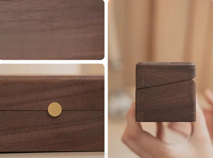 Wooden Case, Earring and Necklace Storage Box, Jewelry Organizer, Vintage Style | eBay
