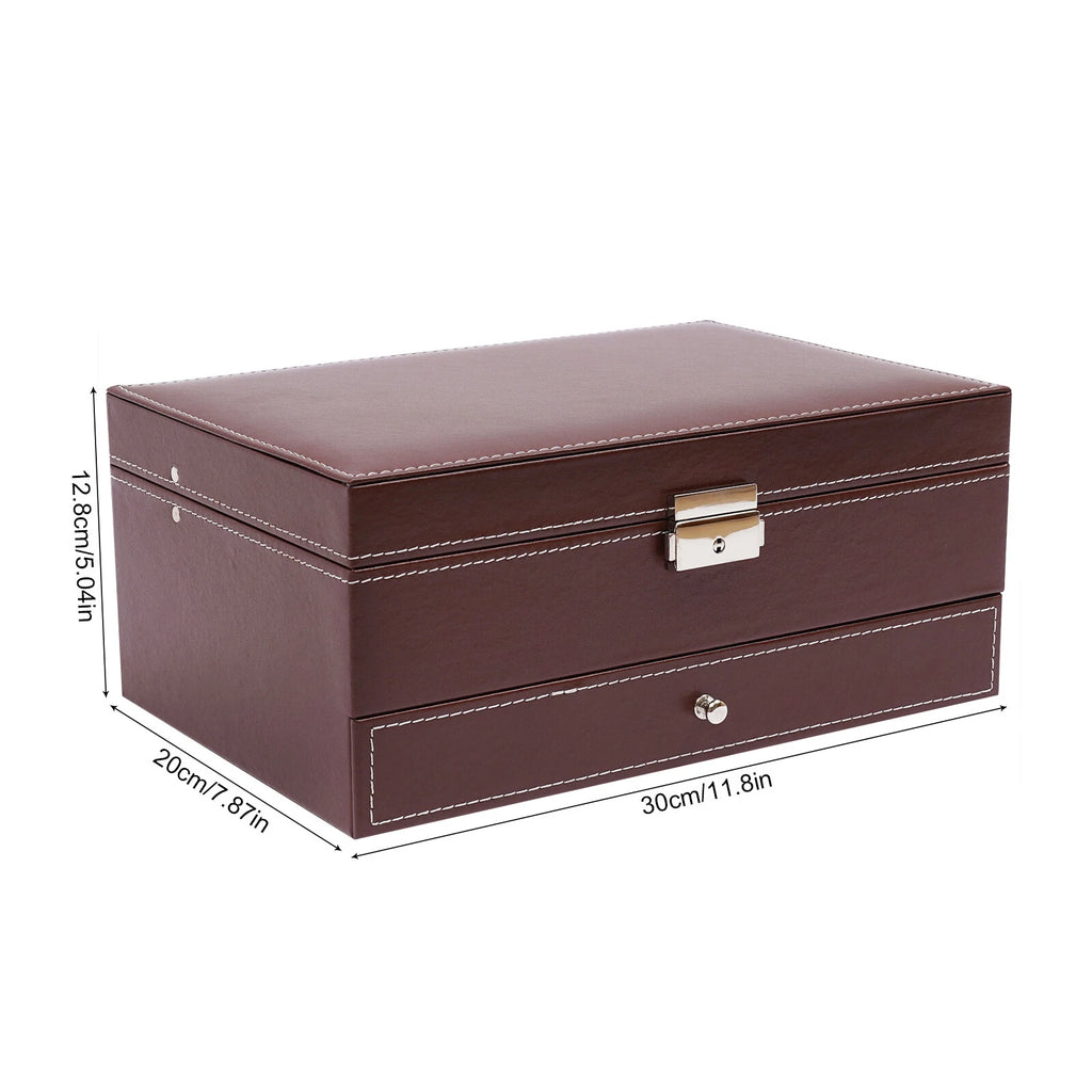 Mens Watch Box Case Organizer 12 Slots Watches Holder Jewelry Storage Display | eBay
