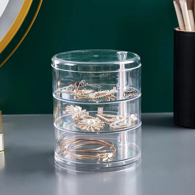 1pc Stylish & Large Capacity 3/4/5 Layers Rotating Jewelry Storage Box For | eBay