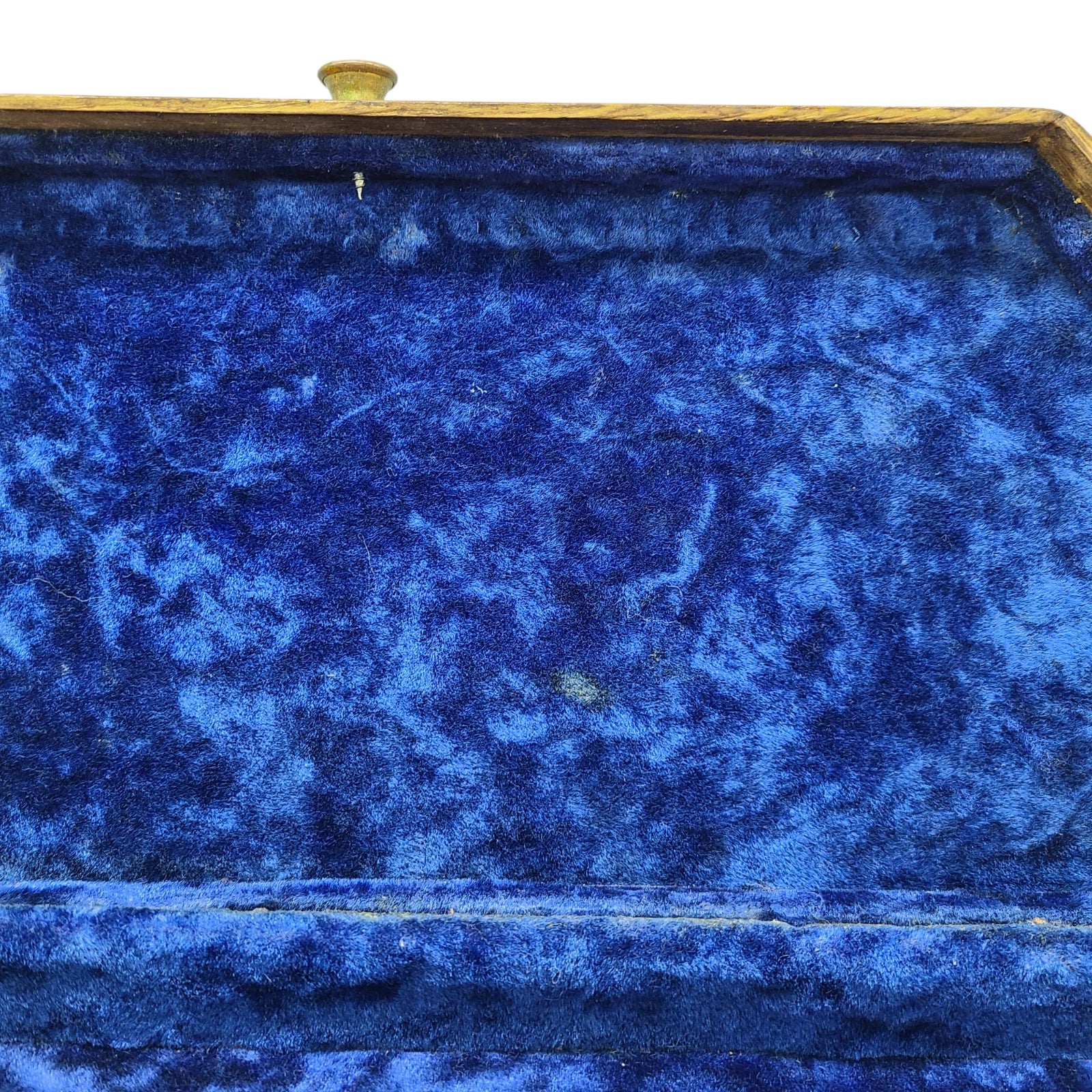Vintage Handmade Light Brown Wooden 2 Drawer Jewelry Box With Blue Lining | eBay
