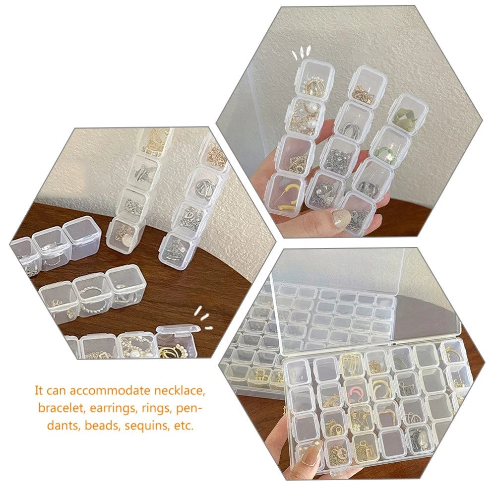 Jewelry Storage Box Plastic Transparent Trinket Necklace Organizer | eBay