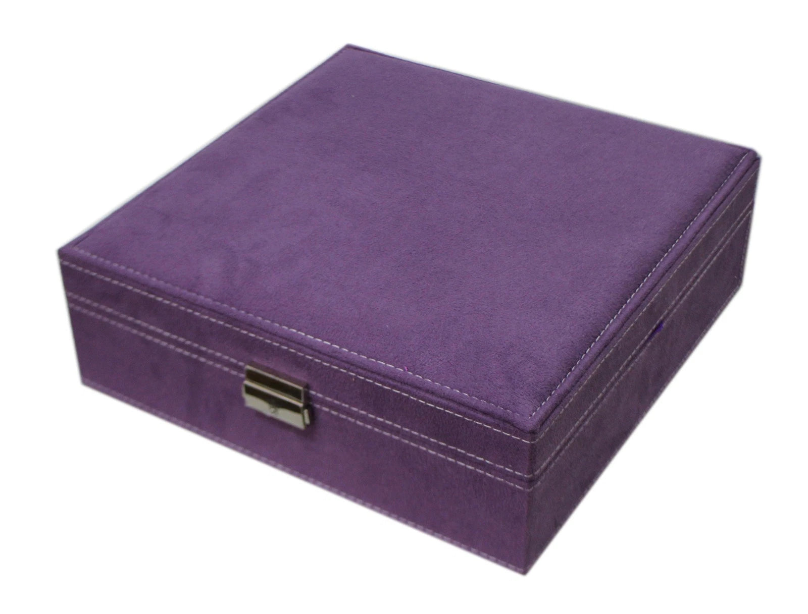 Sodynee Purple Two-Layer Lint Jewelry Box Organizer Display Storage Case | eBay