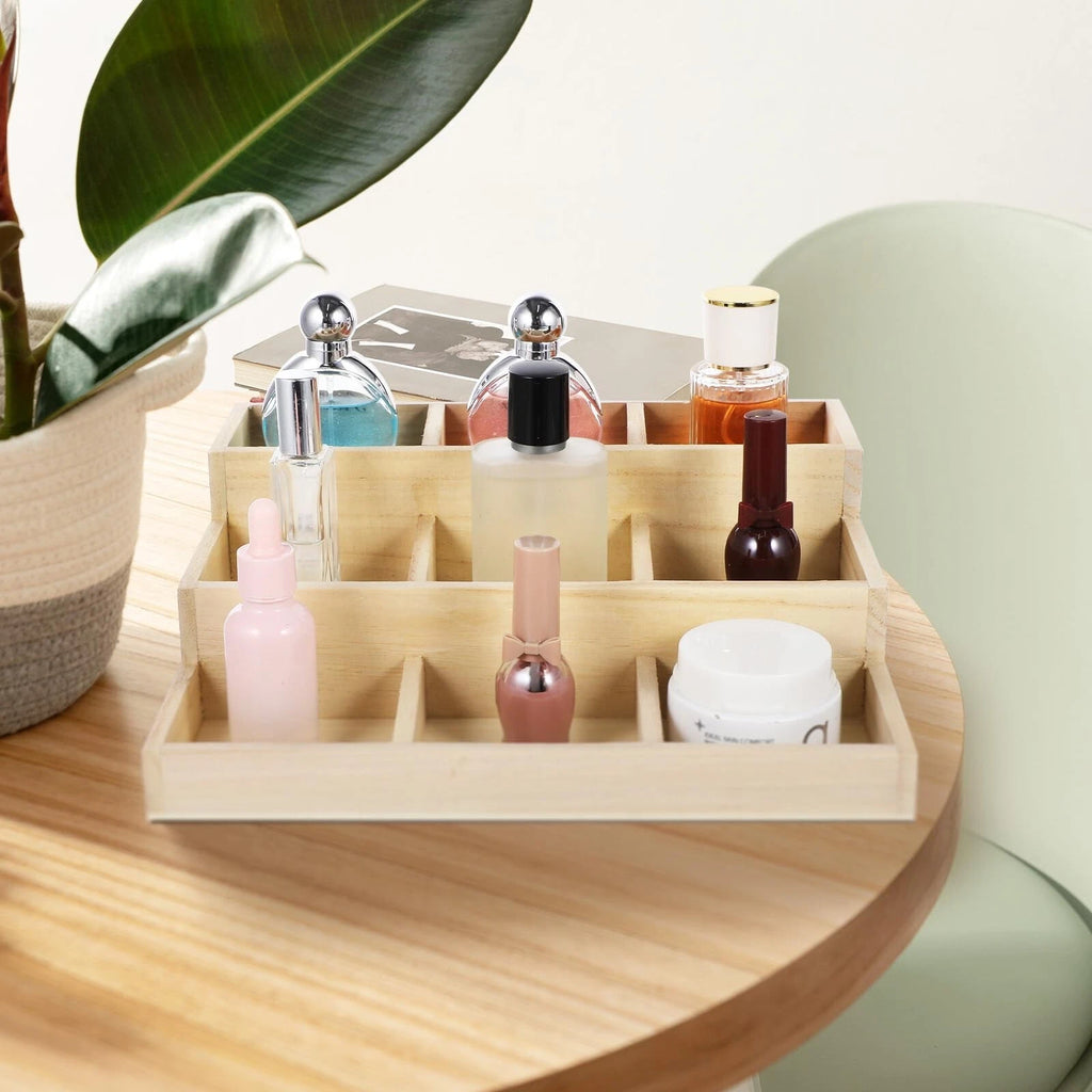 Wooden Jewelry Storage Organizer - Divided Box for Earrings, Necklaces, and R... | eBay