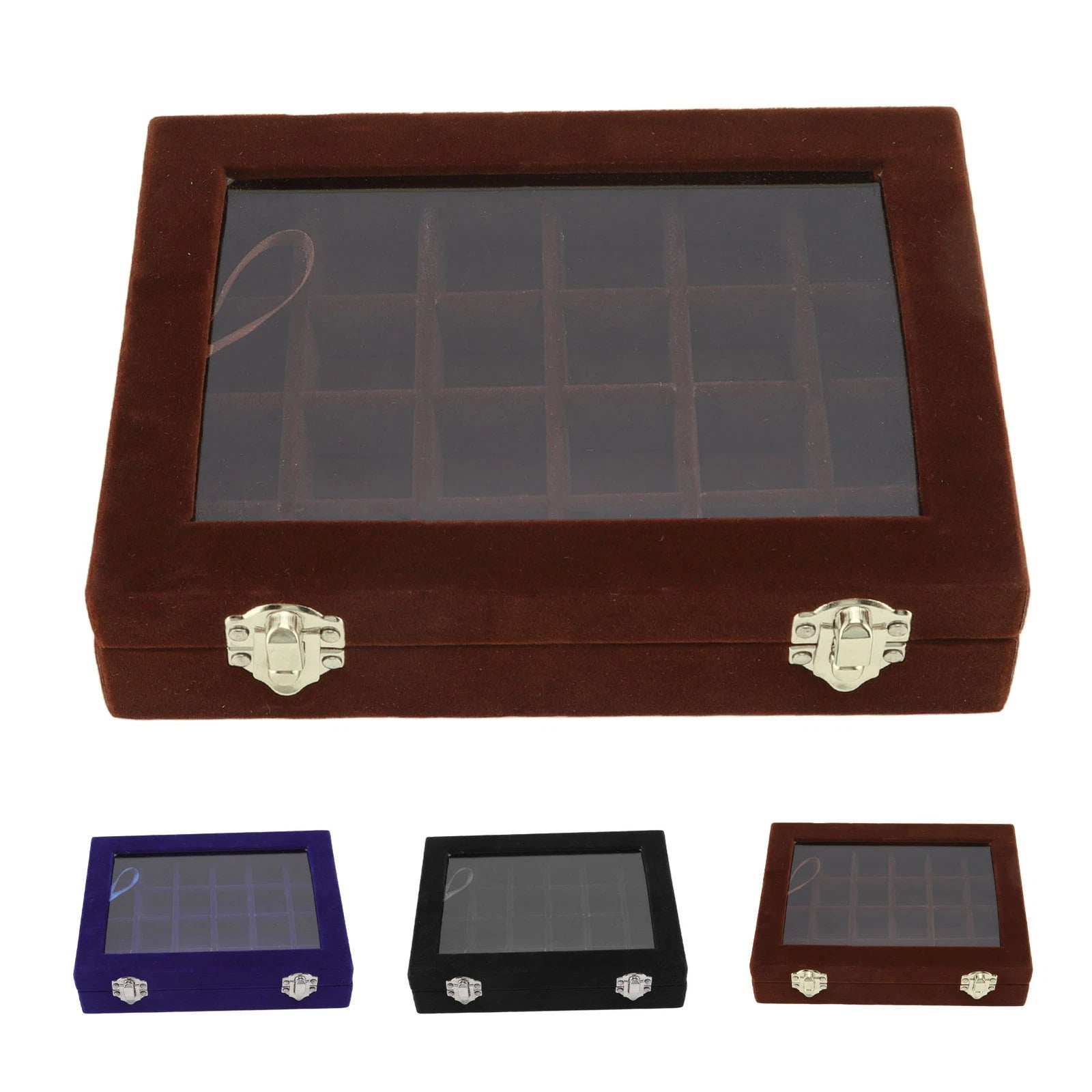 Velvet Jewelry Tray Earrings Ring Storage Box Display Box jewelry organizer box | eBay
