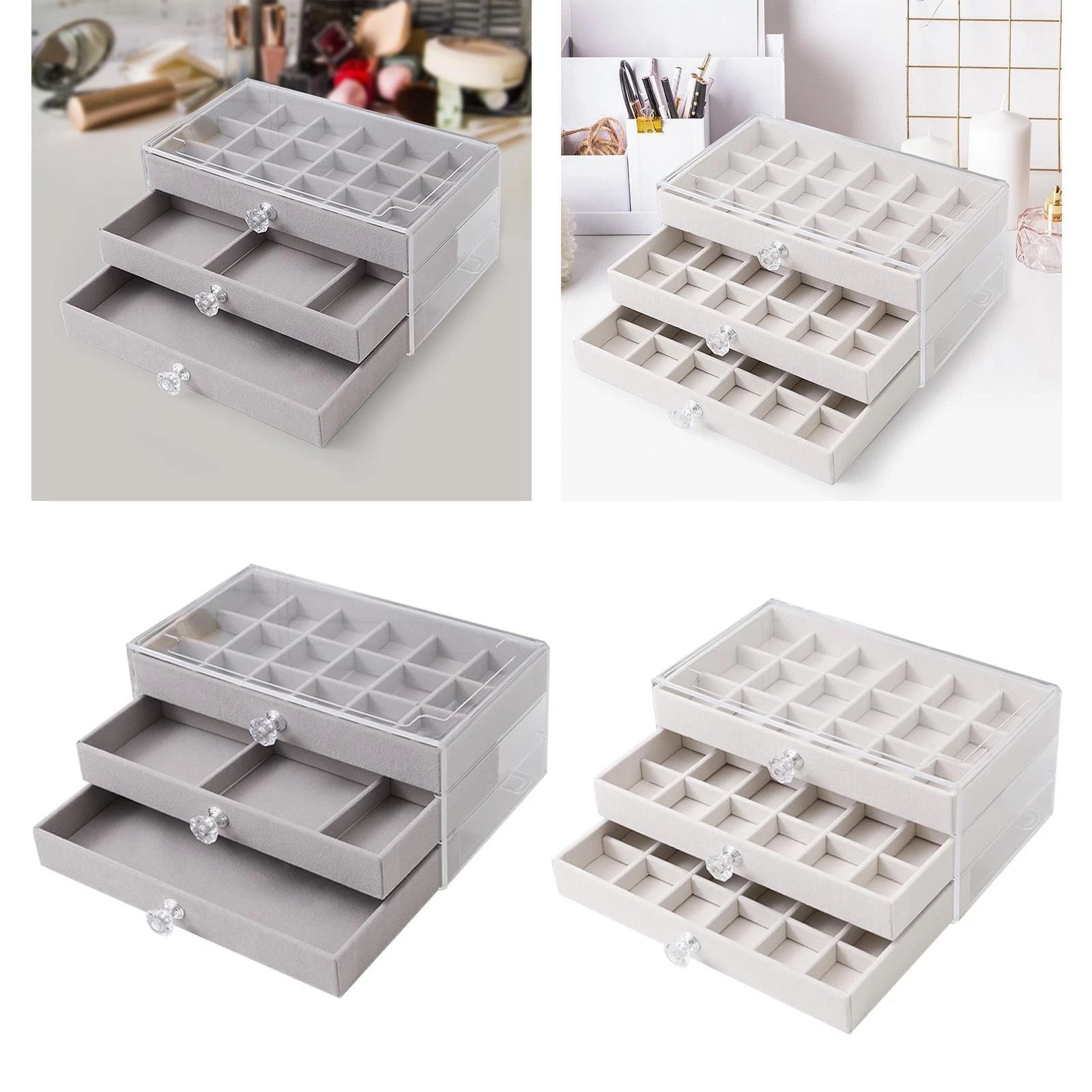 Jewelry Organizer Box with 2 Drawers Gift for Women Girls | eBay
