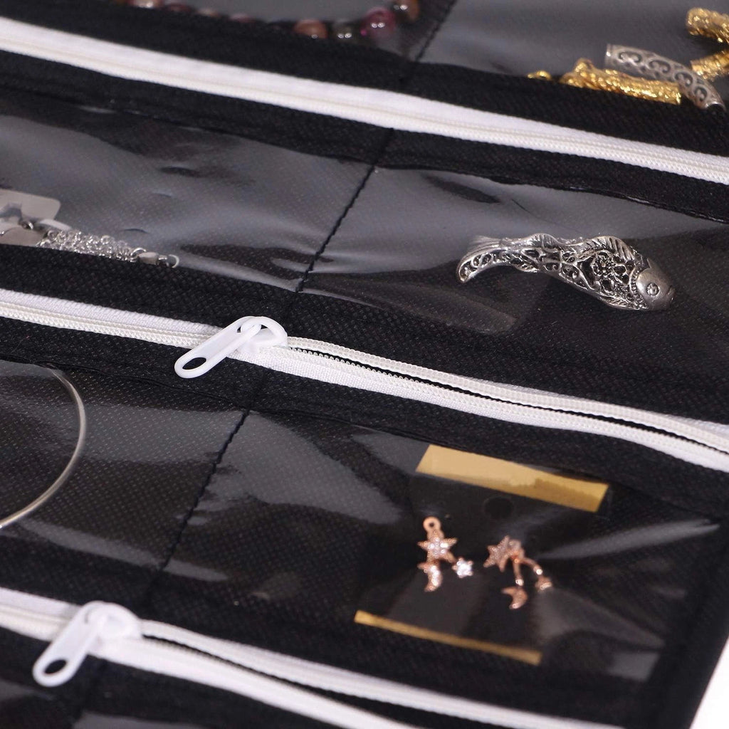 Hanging Jewelry Organizer 47 Pockets with Zipper for Earrings Necklace | eBay