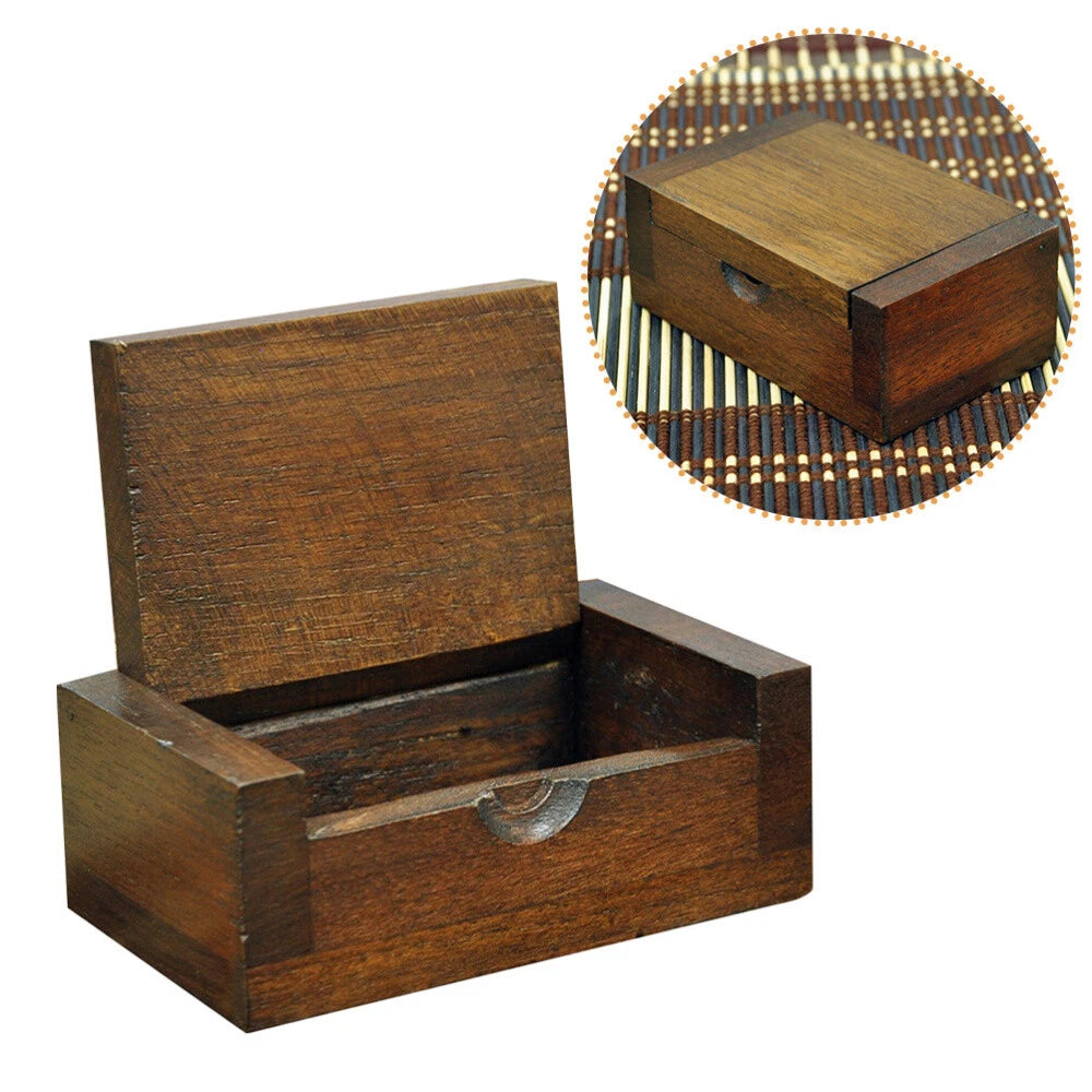 Desktop Organizer Vintage Wooden Jewelry Box Storage Travel Small Cases | eBay