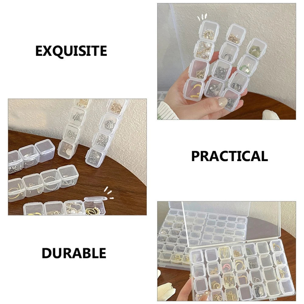 Jewelry Storage Box Earrings Organizer Transparent Trinket Plastic Organizers | eBay