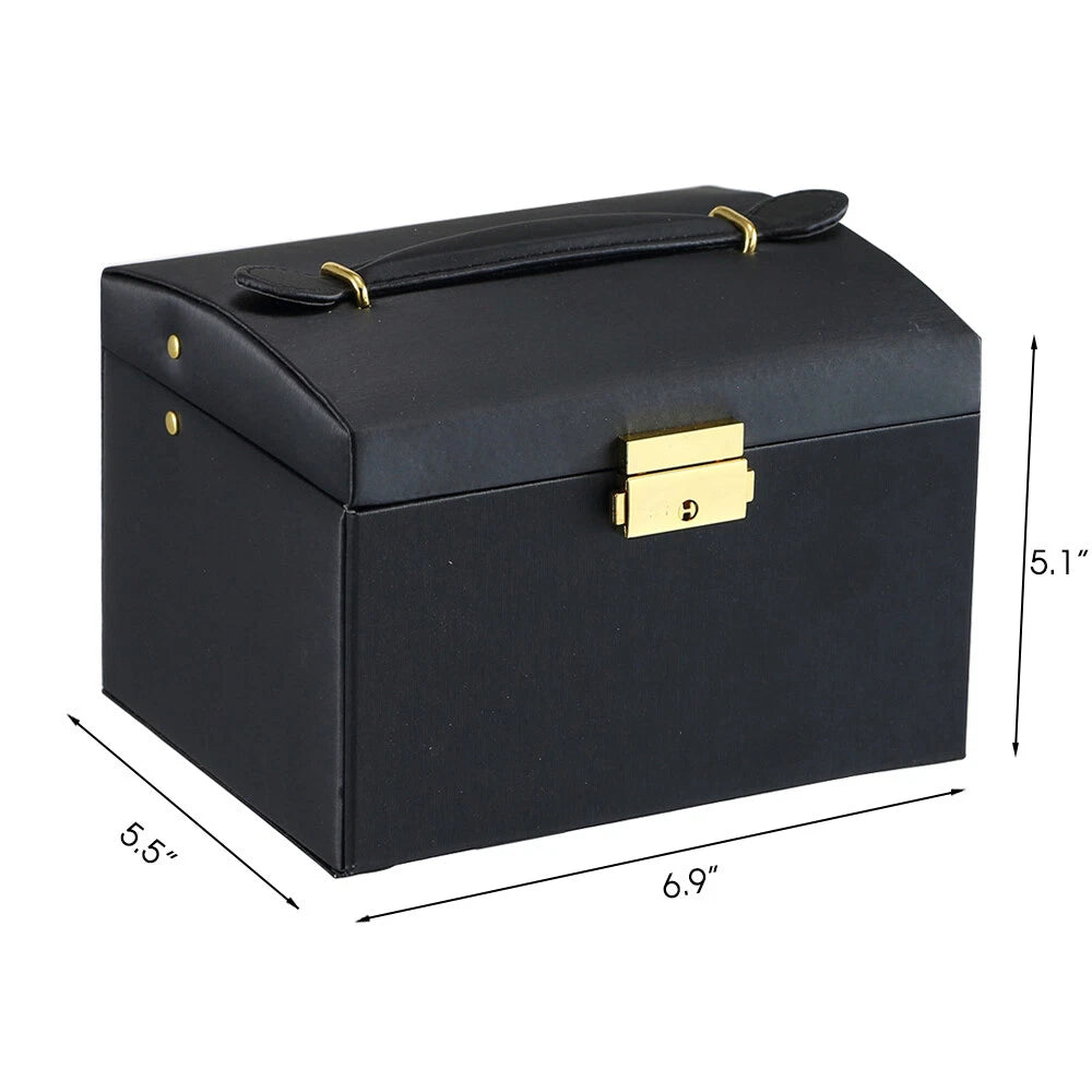 3 Layer Portable Jewelry Storage Case for Necklace Earrings Rings Bracelets | eBay