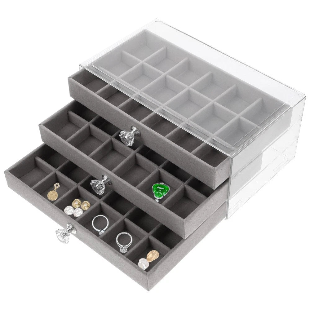 Three-layer Jewelry Storage Box Miss Container Bracelet Organizers | eBay