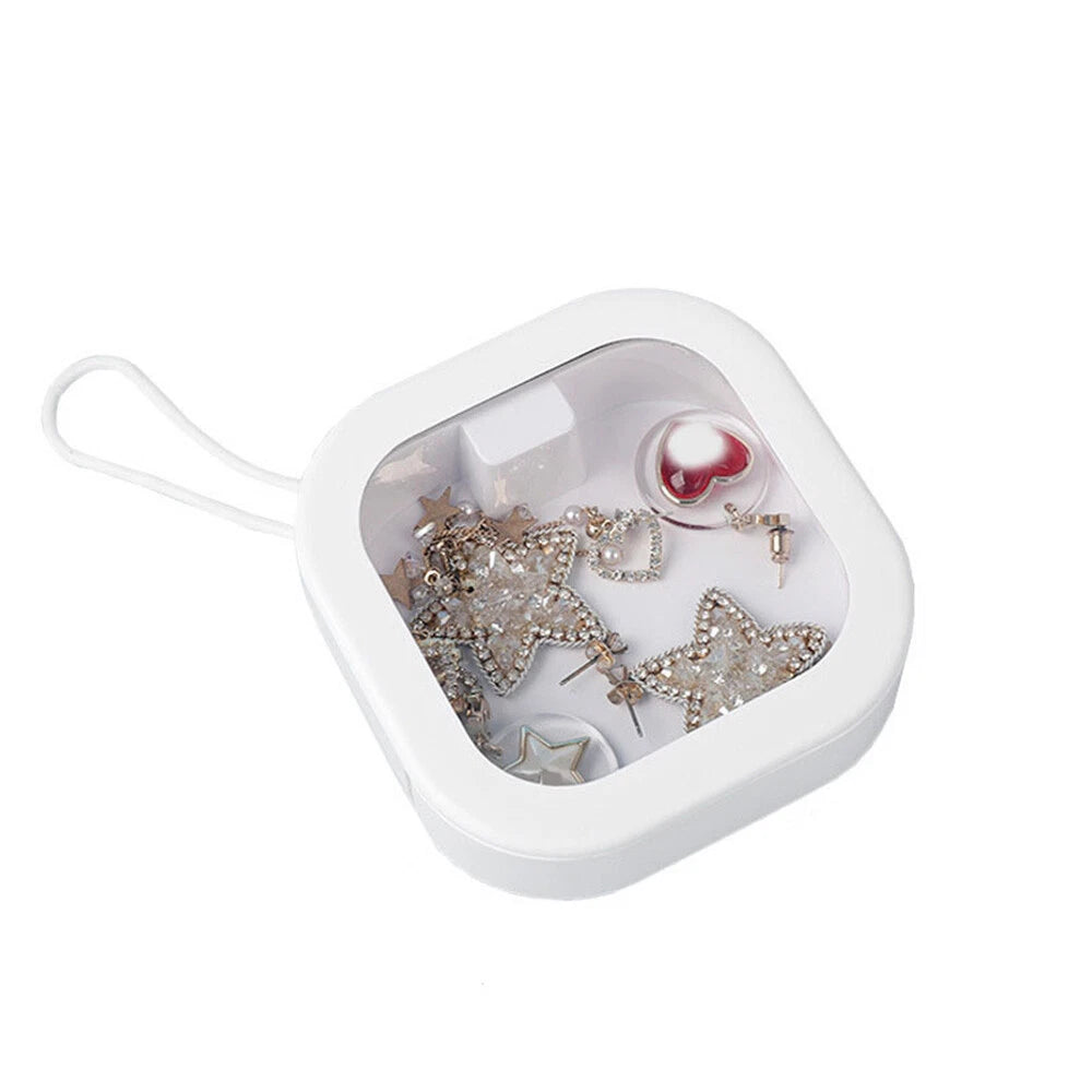 Jewelry Storage Box Dustproof Rectangle Case Earing Jewelry Makeup Box Travel | eBay