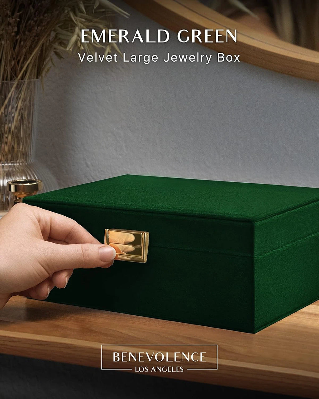 Large Jewelry Storage Box | Velvet Boxes for Women | Earring, Bracelets, Rings, | eBay
