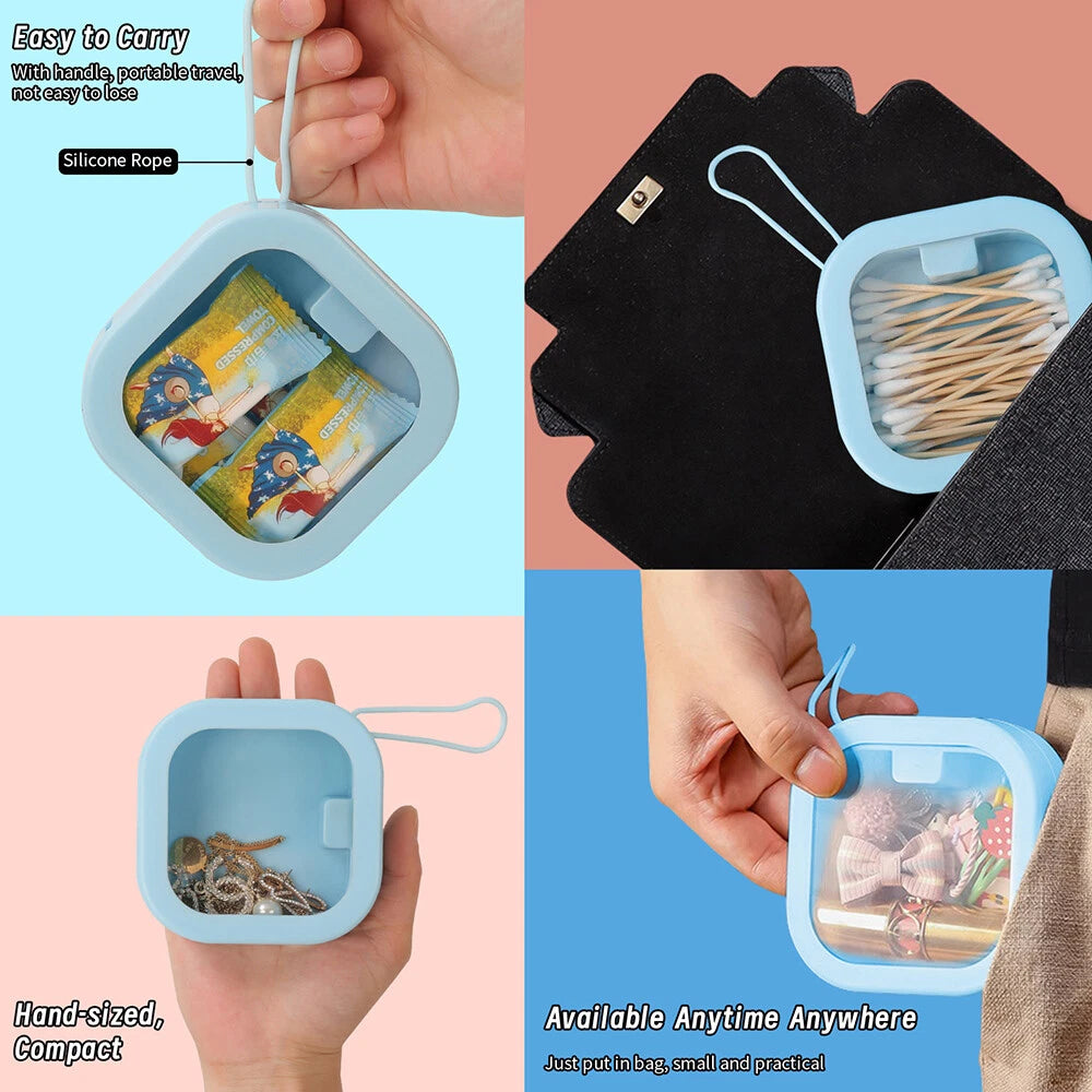 Jewelry Storage Box Dustproof Rectangle Case Earing Jewelry Makeup Box Travel | eBay