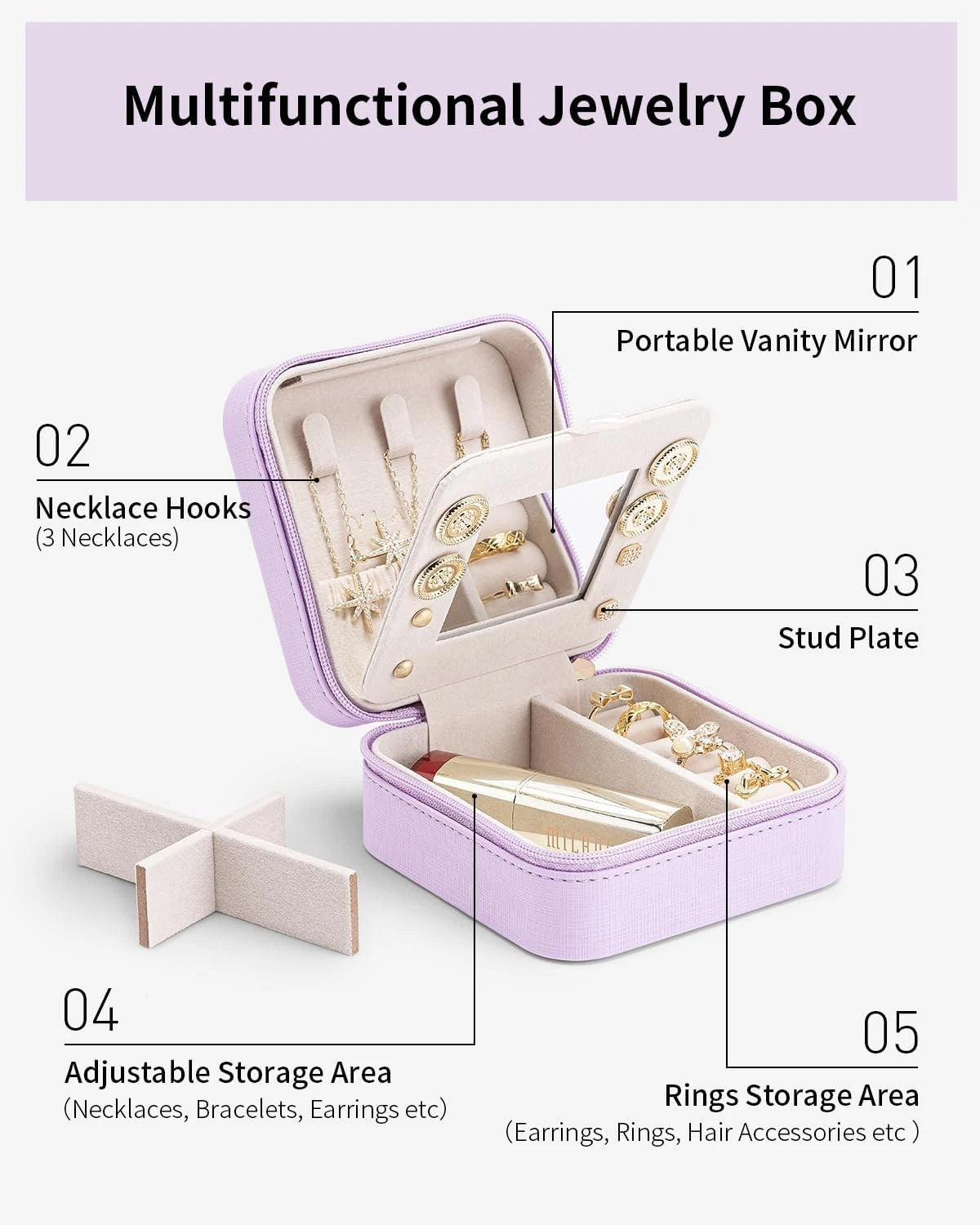 Small Travel Jewelry Box Storage Box - | eBay
