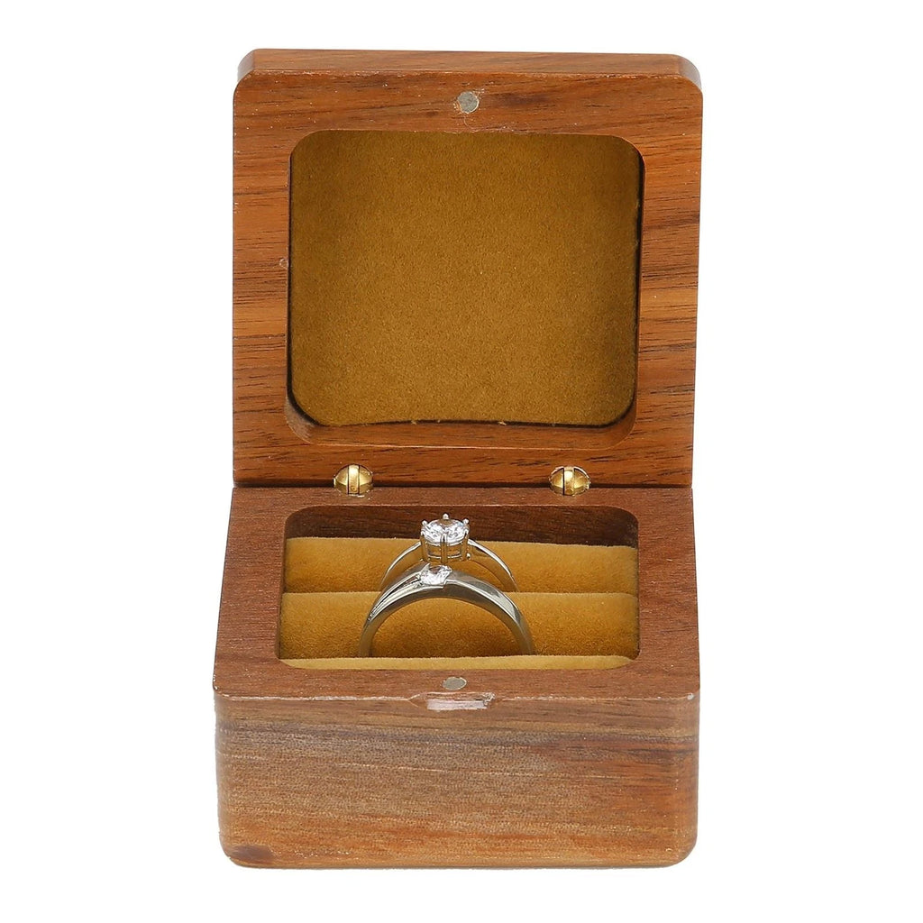 Wooden Box Jewelry Storage Organizer for Wedding For Proposal Display Case | eBay