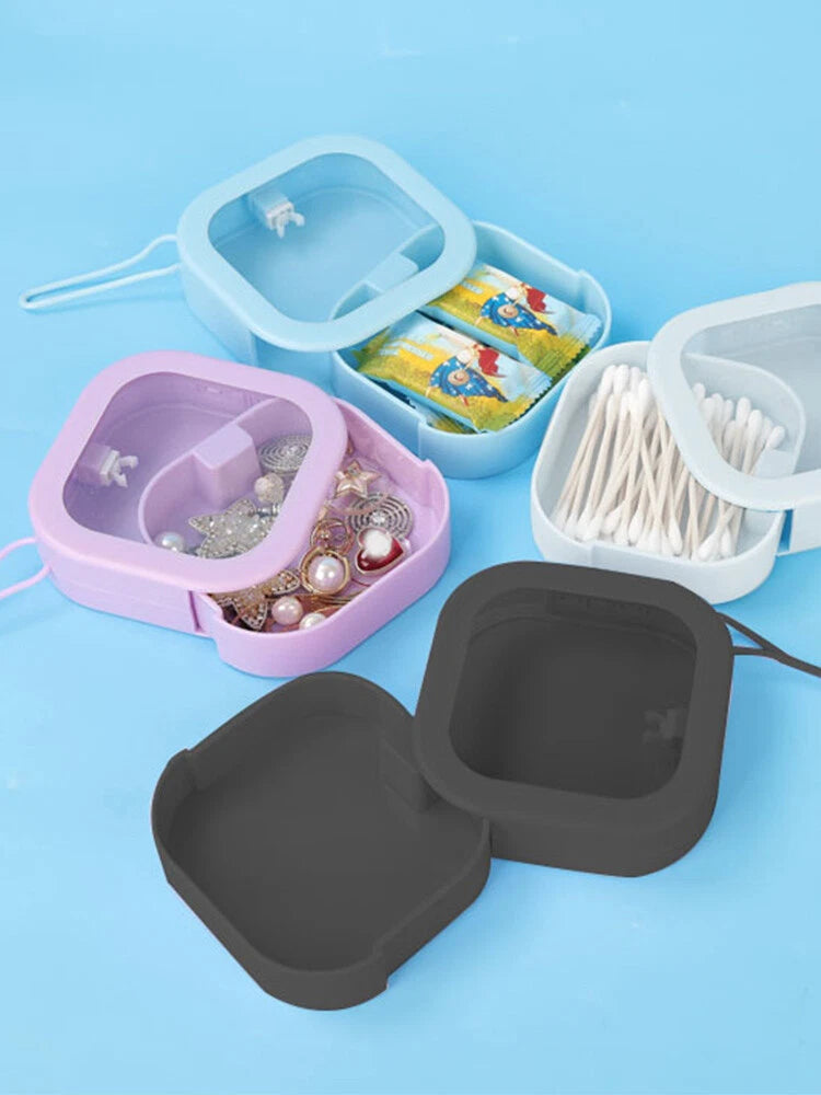 Jewelry Storage Box Dustproof Rectangle Case Earing Jewelry Makeup Box Travel | eBay
