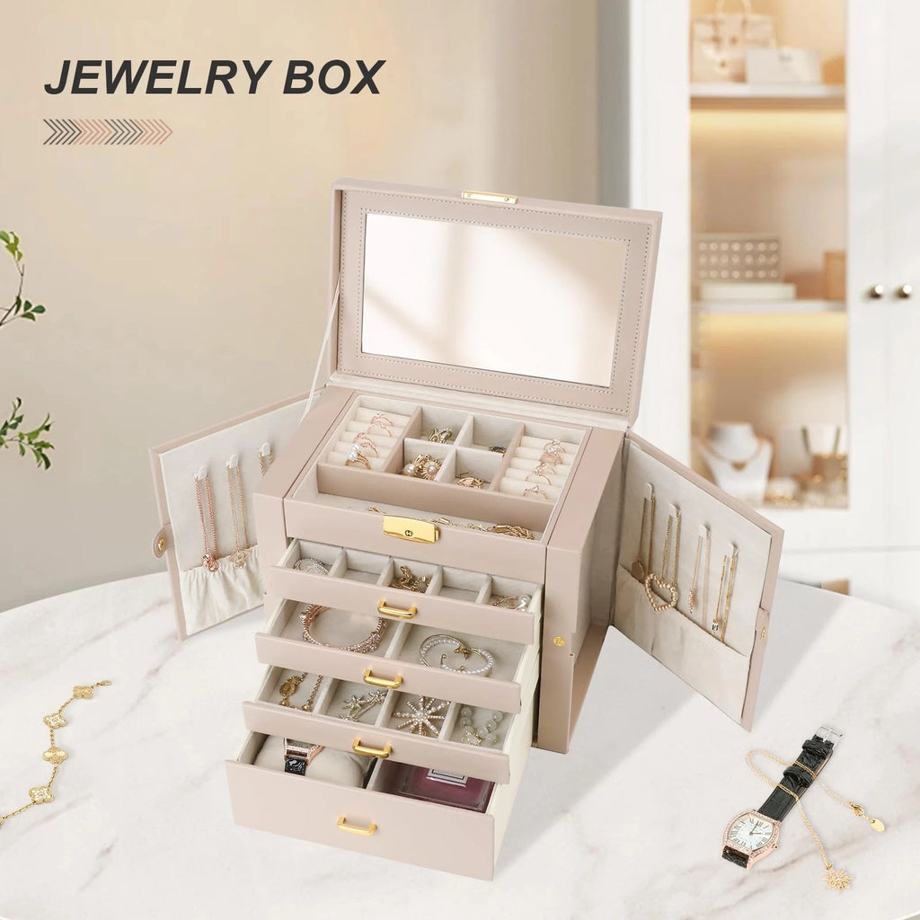 Large Jewelry Box, Jewelry Boxes for Women Large Jewelry Organizers and Stora... | eBay