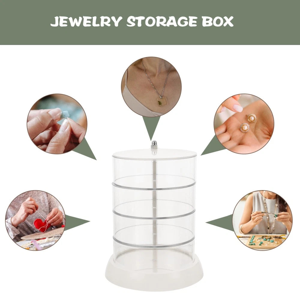 Rotating Bracelet Box Travel Clear Rotatable Jewelry Organizer Boxes | eBay