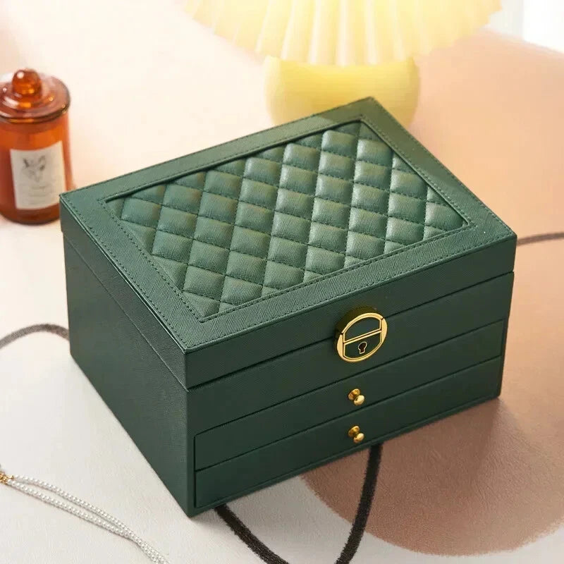 Large Capacity Jewelry Storage Box Necklace Earrings Bracelet Organizer Holder | eBay