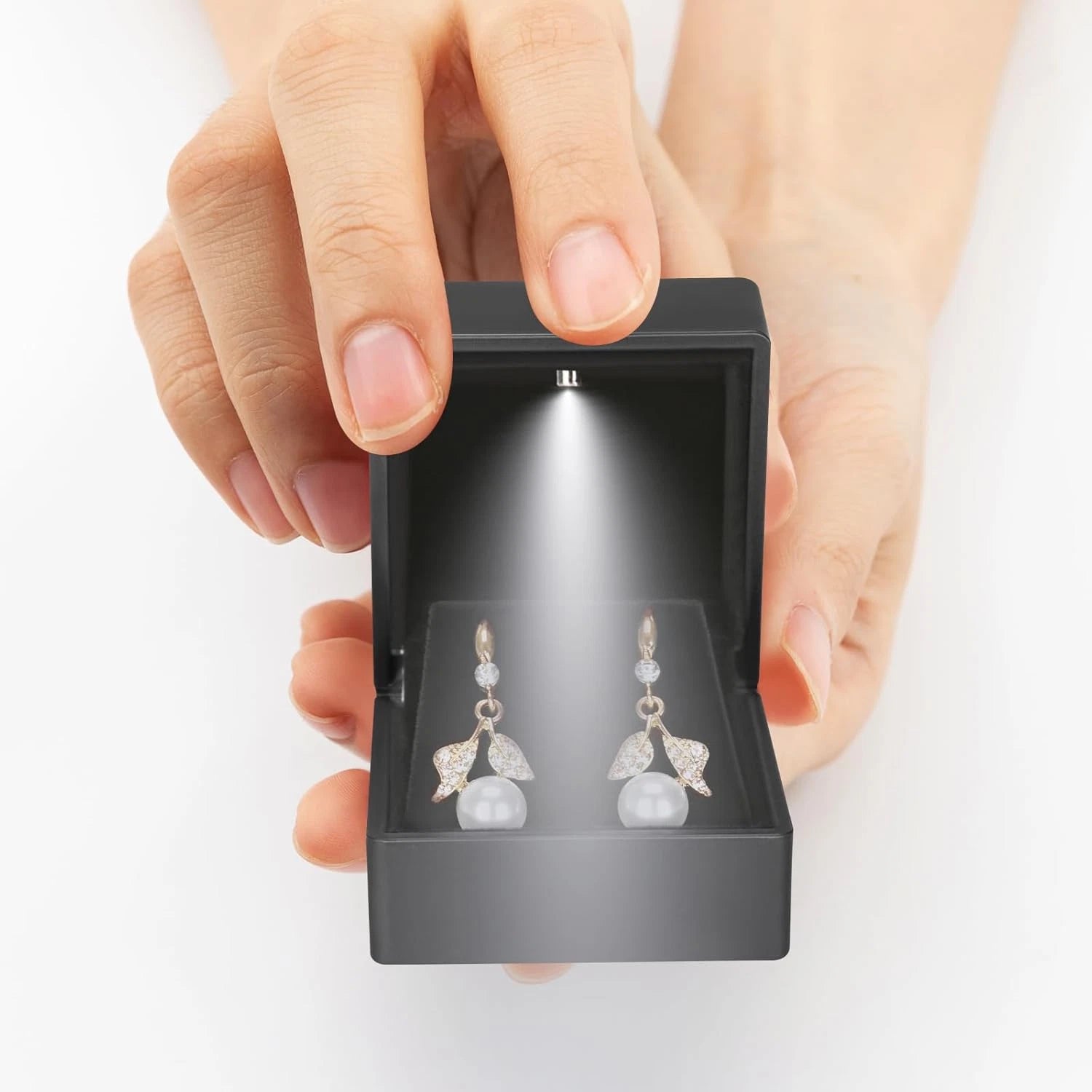 LED Stud Earring Jewelry Gift Box for Proposal, Wedding, Engagement，Birthday Lux | eBay