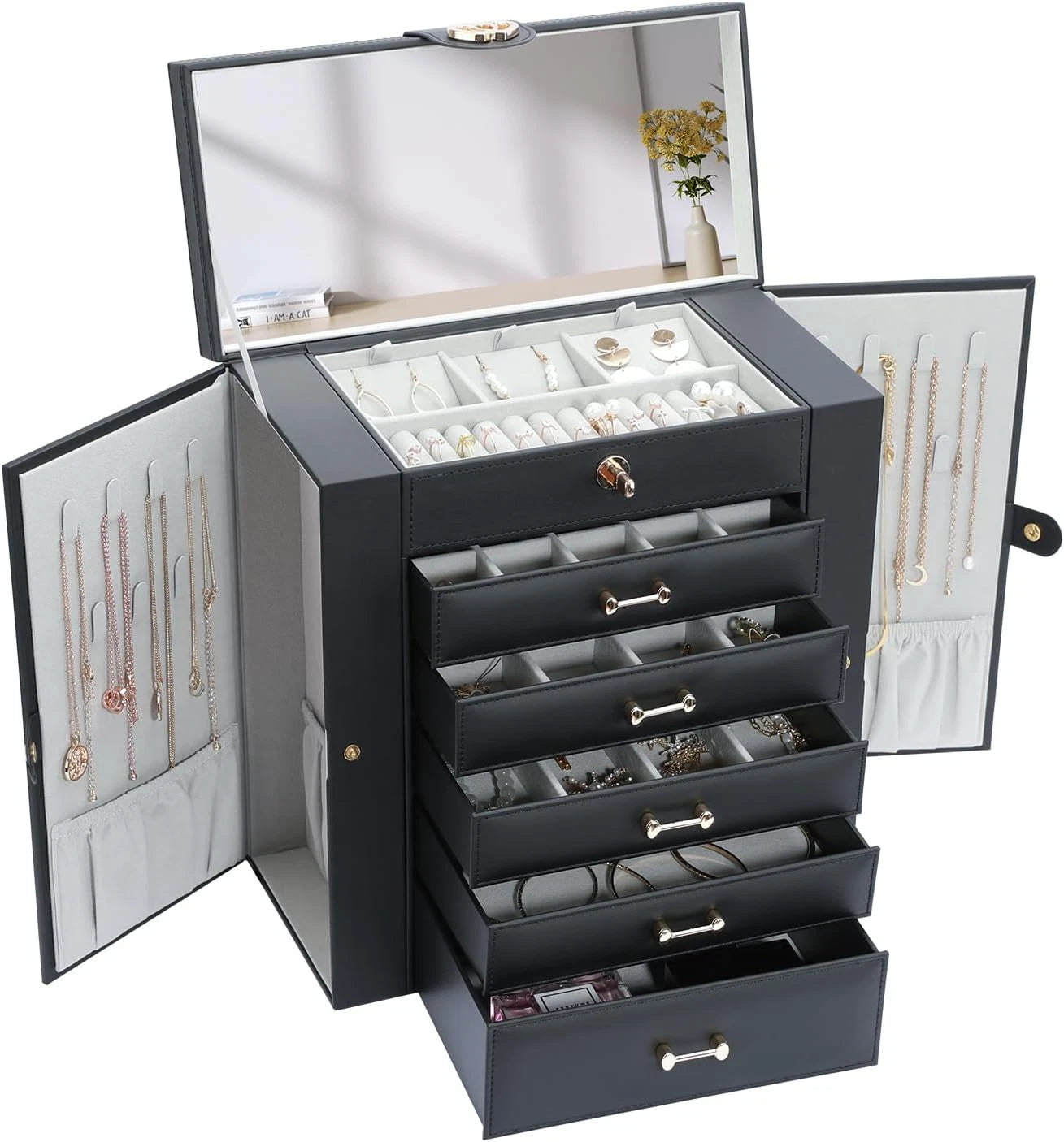 Large Jewelry Organizers and Storage, Large Jewelry Box for Women Large Jewelry | eBay