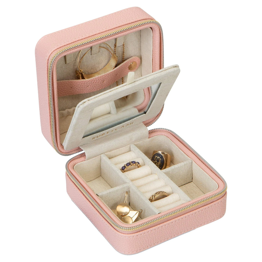 Faux Leather Travel Jewelry Box Organizer Zippered Storage Case, Good for Rin... | eBay