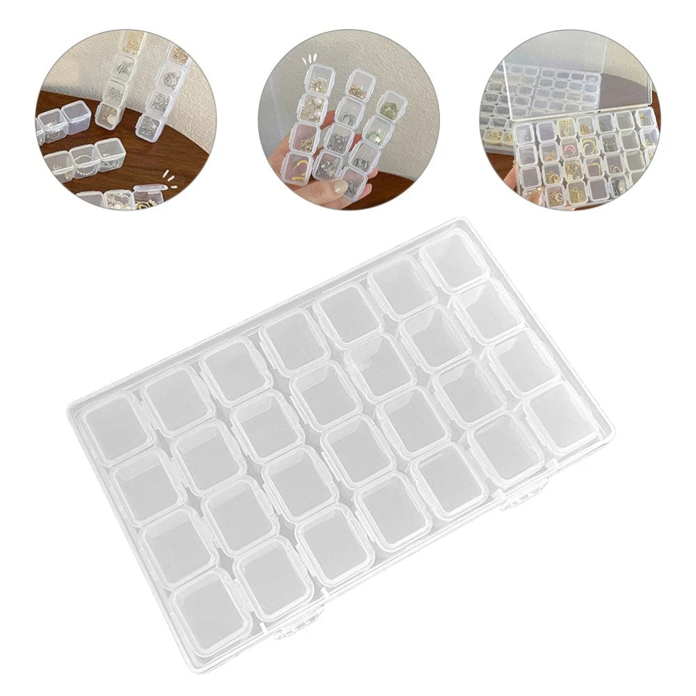 Jewelry Storage Box Earrings Organizer Transparent Trinket Plastic Organizers | eBay