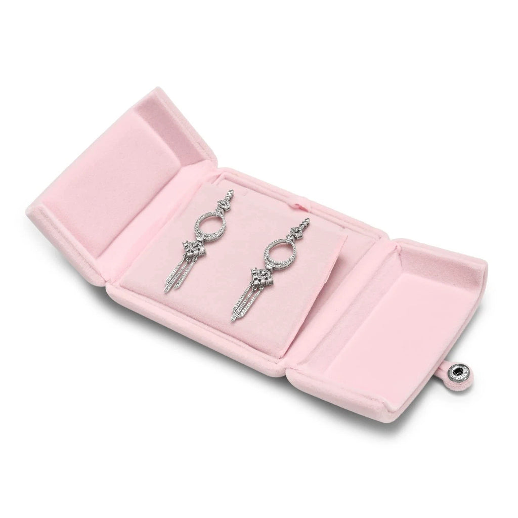 Pink Velvet Jewelry Packaging Box Pendant Earrings Display Storage Case Penda... | eBay