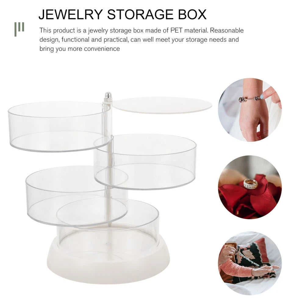 Rotating Bracelet Box Travel Clear Rotatable Jewelry Organizer Boxes | eBay