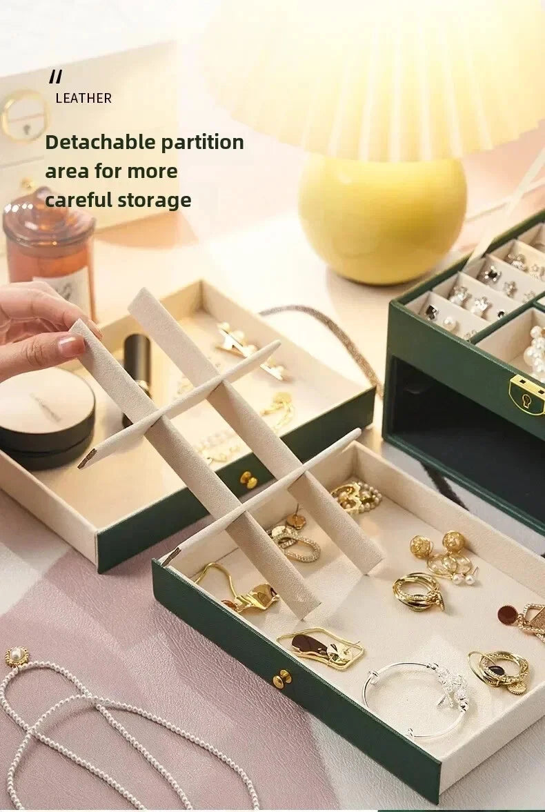 Large Capacity Jewelry Storage Box Necklace Earrings Bracelet Organizer Holder | eBay
