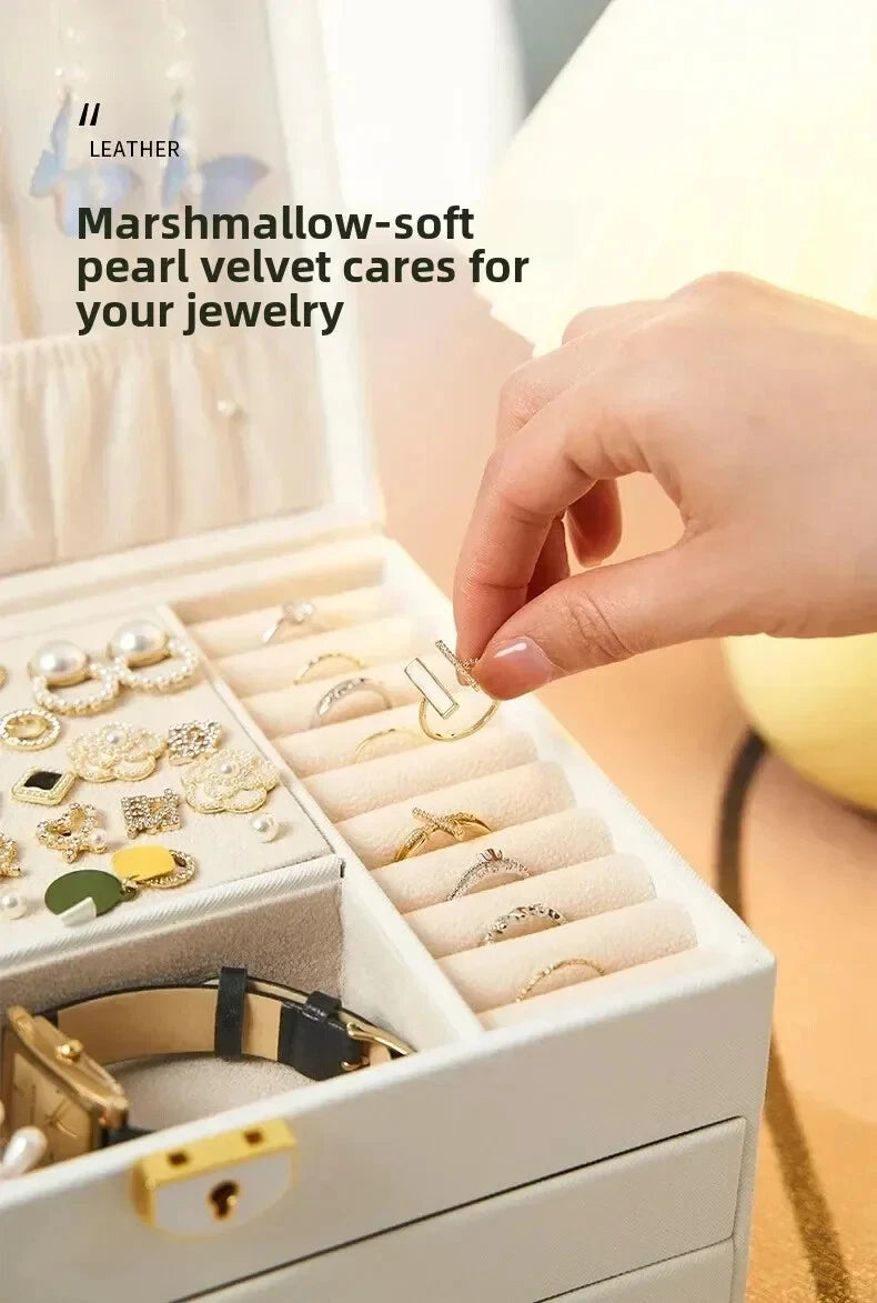 Large Capacity Jewelry Storage Box Necklace Earrings Bracelet Organizer Holder | eBay