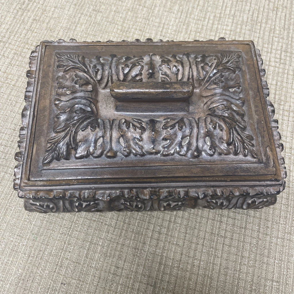 Jewelry Box 7.5" Wide 2.25”Depth With Handle 5.25 International Bazaar | eBay