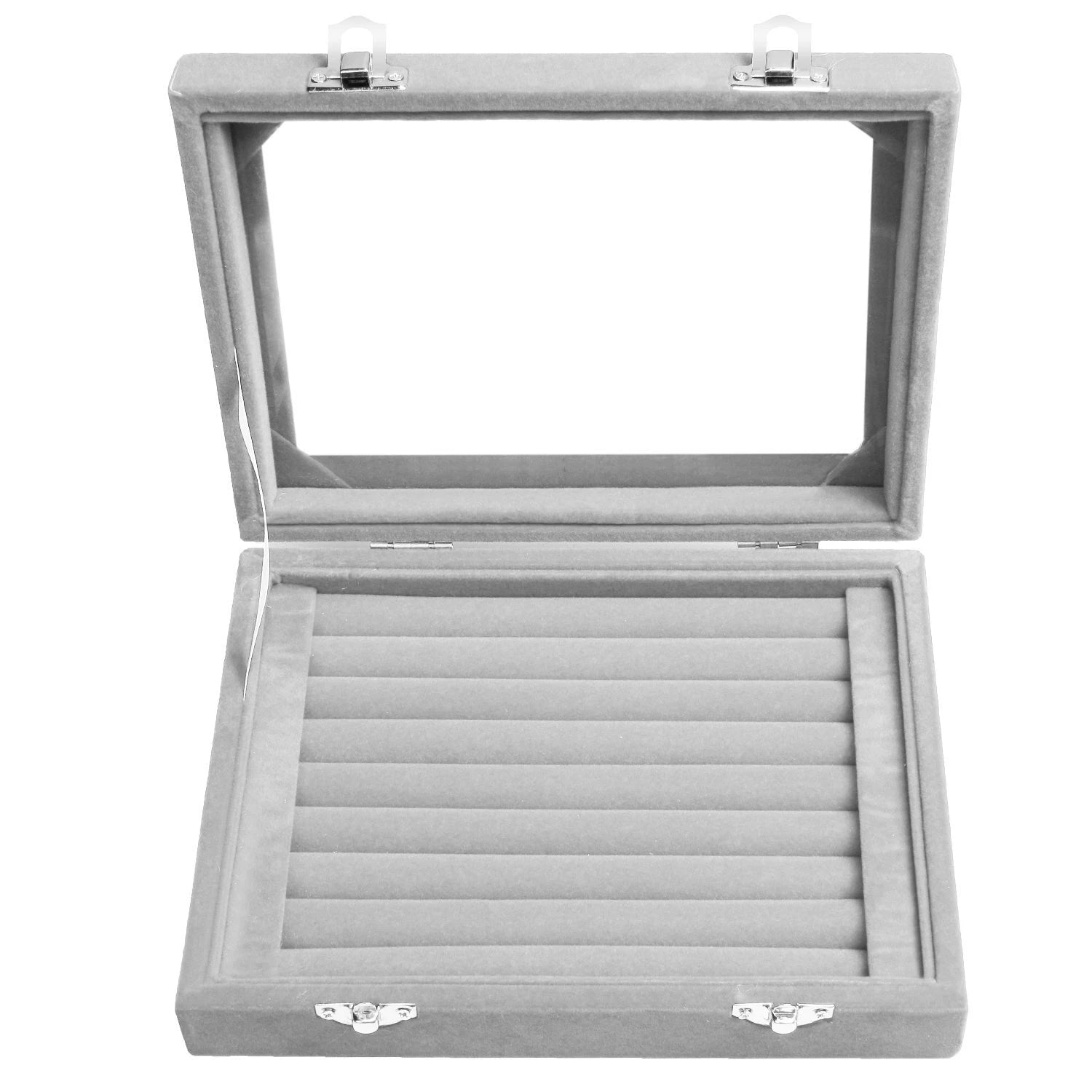 7 Slots Velvet Jewelry Earring Storage Box With Transparent Lid Jewelry | eBay