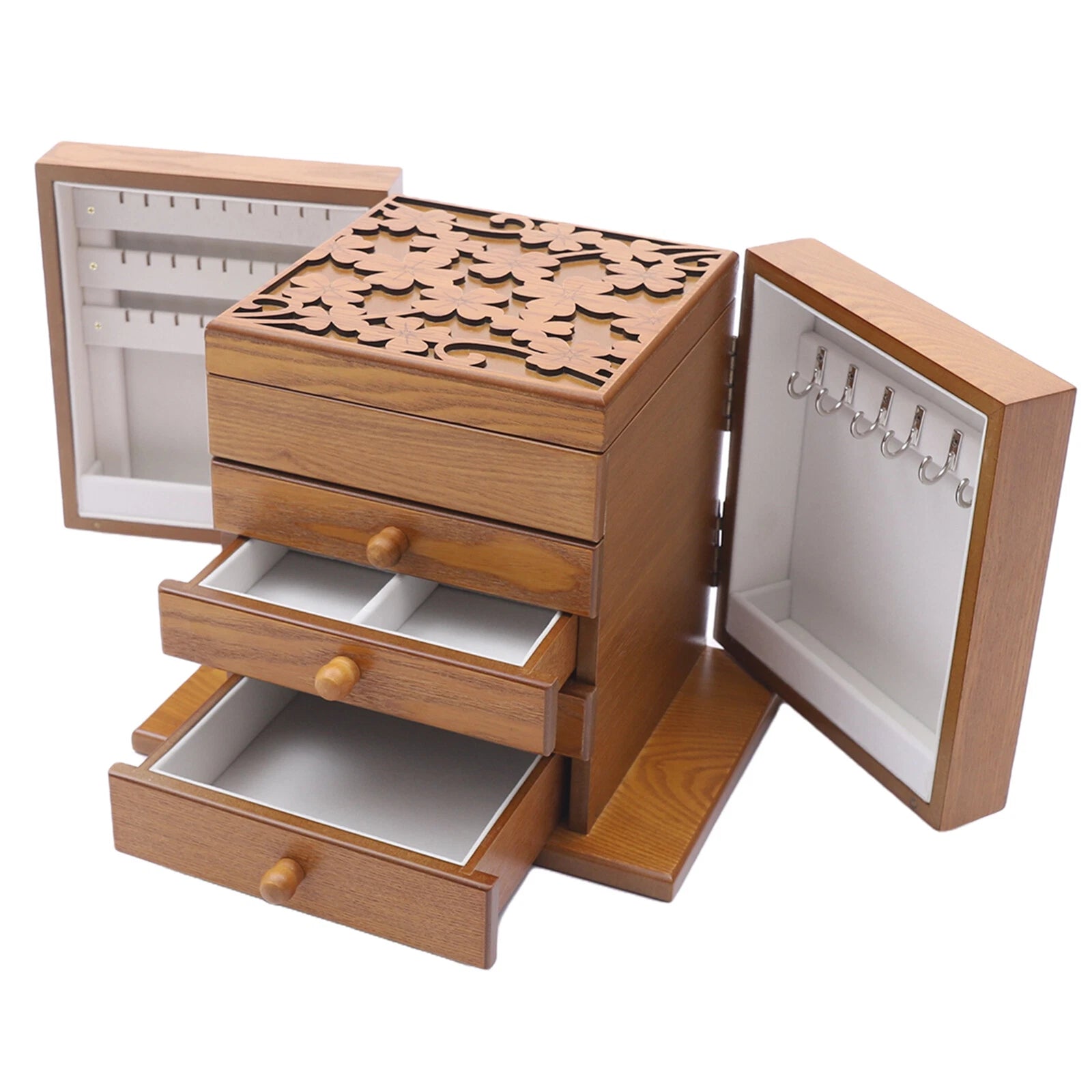 5-Tiers Vintage Jewelry Storage Box Necklace Bracelet Organizer Large Capacity | eBay