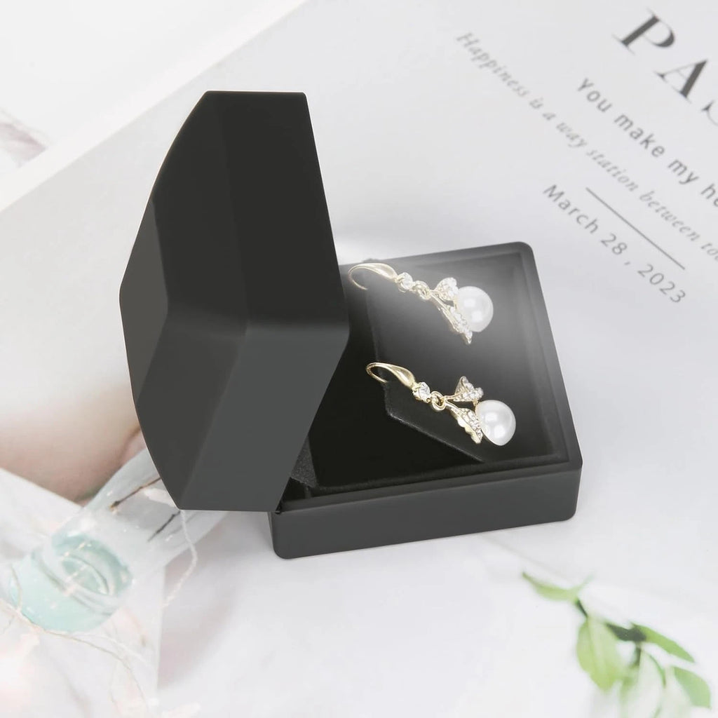 LED Stud Earring Jewelry Gift Box for Proposal, Wedding, Engagement，Birthday Lux | eBay