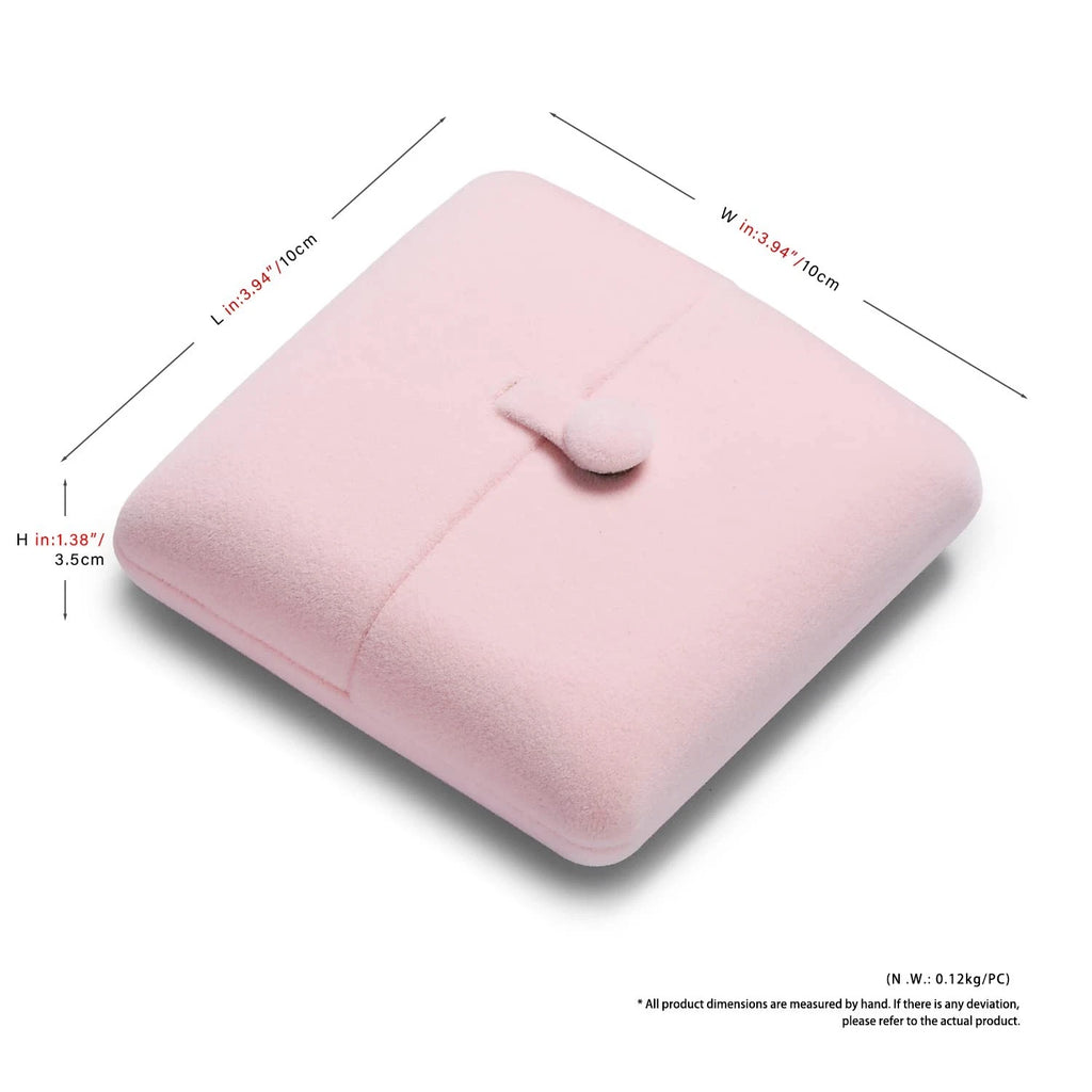 Pink Velvet Jewelry Packaging Box Pendant Earrings Display Storage Case Penda... | eBay