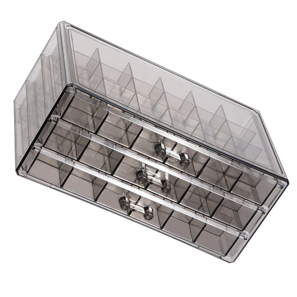 Transparent Jewelry Storage Box 3 Layers Multi Grids Earring Storage Organizer | eBay