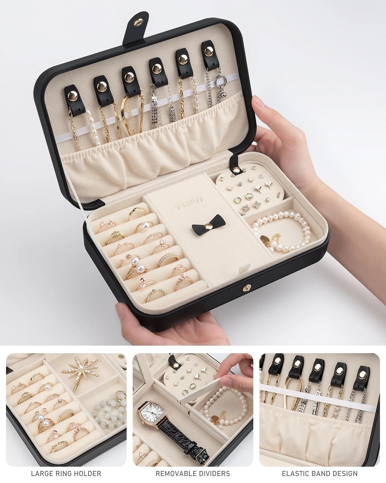Small Jewelry Box, Travel Jewelry Case Portable Jewelry Boxes for Women, 2-La... | eBay