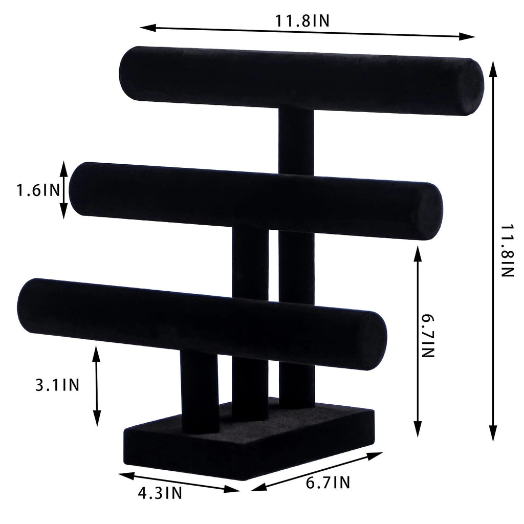 Pengup 3 Tier Bracelet Holder,Bracelet Display Stand,Black Velvet Jewelry Org... | eBay
