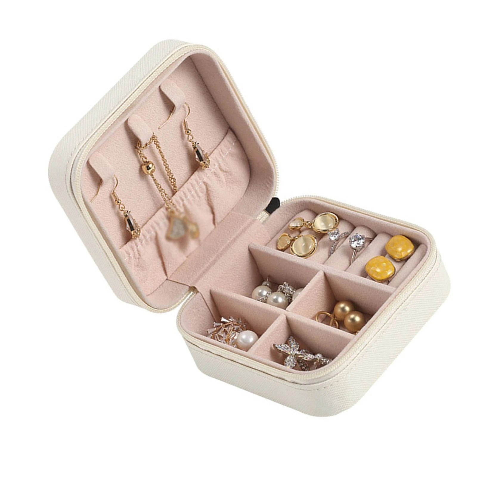 Jewelry Box Storage Organizer Small Portable Leather Single Layer Storage GIYN | eBay
